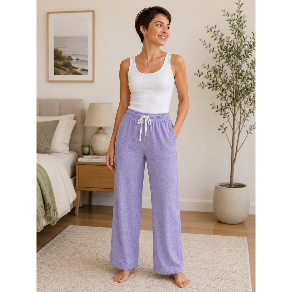 WIN‎ WIN Lavender Heather Lounge Jogger Sweatpants Women's Medium Drawstring